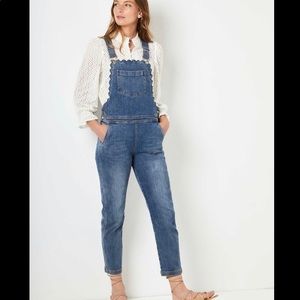 Wyes London scalloped denim overalls